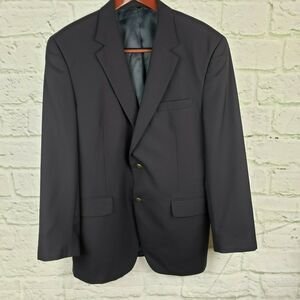 Jos A Bank Men's Blazer Size 42R Wool Navy 2 Button Sports Coat Eagle Buttons